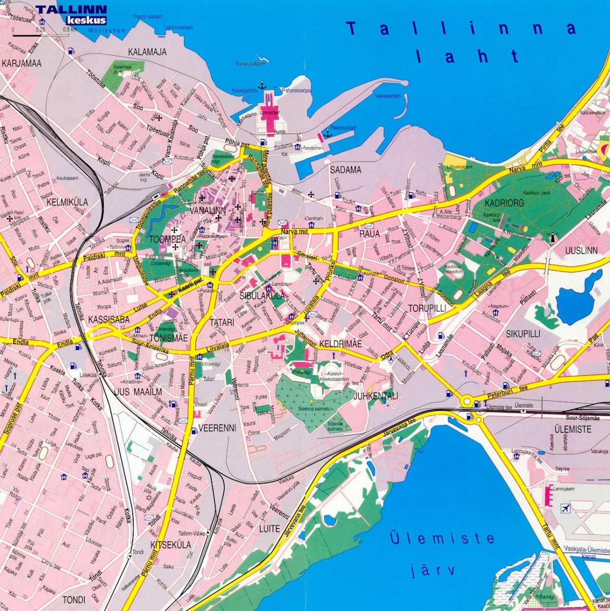 kaart van tallinn, Estland 