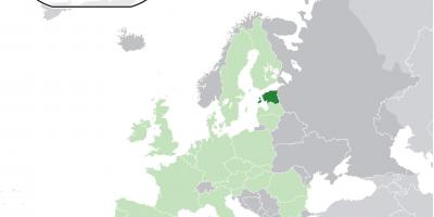 Estland op de kaart van europa